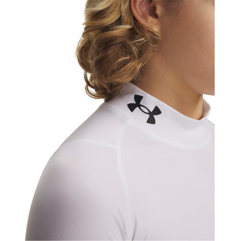 Under Armour HeatGear® Mock Long Sleeve Boys White