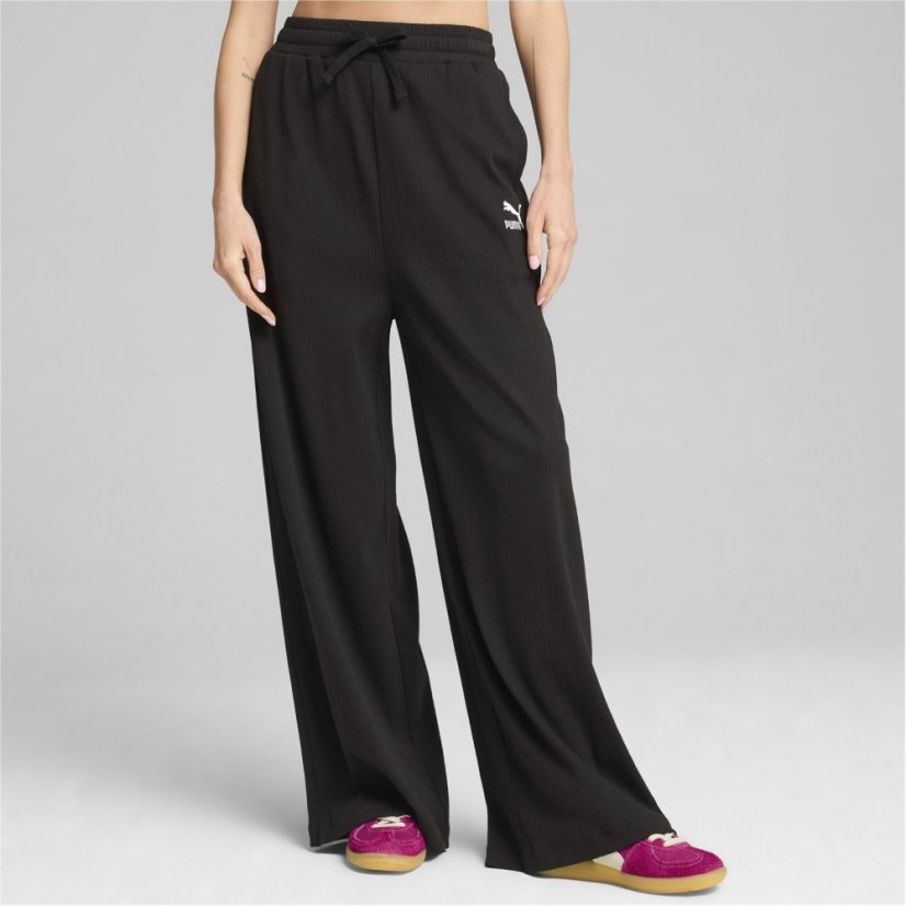 Puma Ribbed Relaxed Pants Puma Black