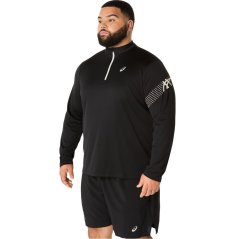 Asics Icon Ls half Zip Running Top Mens Black