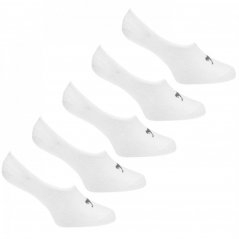 Slazenger 5 Pack Invisible Socks Mens White