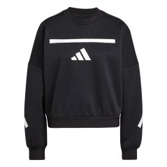 adidas Women's W Z.N.E. Sweater Crew Sweatshirt Black