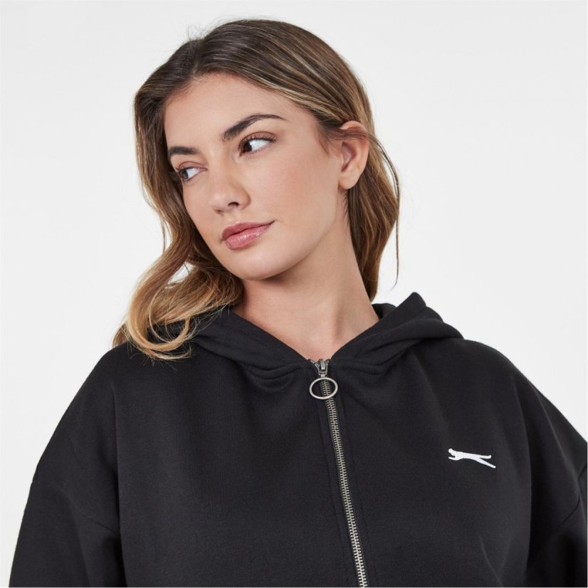 Slazenger Full Zip Hoodie Womens Black