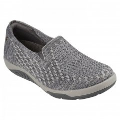 Skechers Arch Fit Heathered Knit Twin Gore S Slip On Trainers Girls Grey