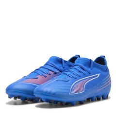 Puma Unisex Kids' Ultra 6 Match Mg Firm Ground Football Boots ltrBl-Wht-GlwRd