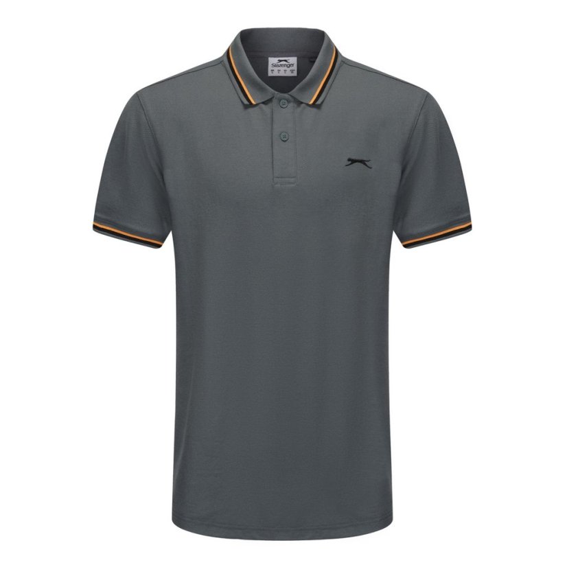 Slazenger Tipped pánske polo tričko Slate