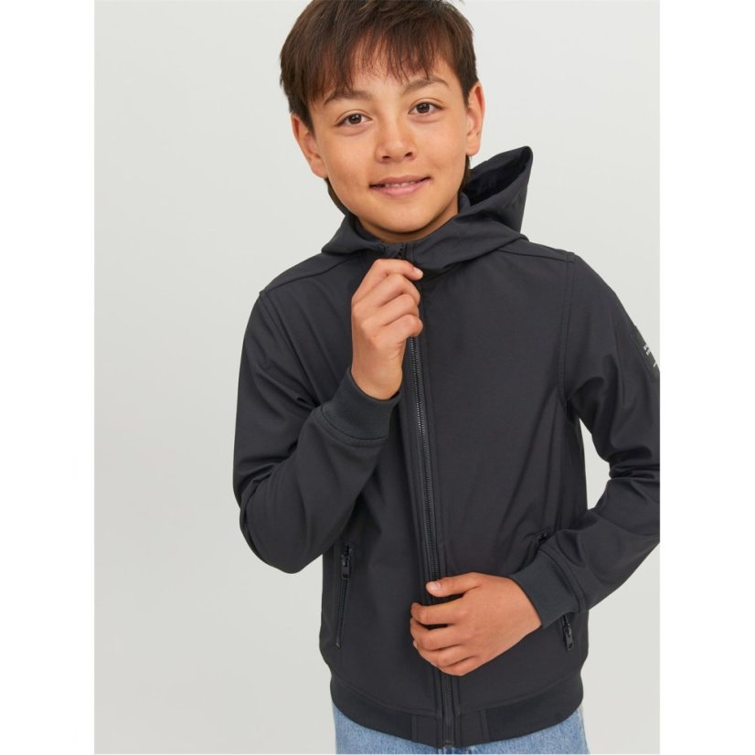 Jack and Jones Kids' Lightweight Durable Softshell Jacket Black