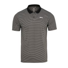 Slazenger Micro Stripe Golf pánske polo tričko Black