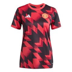 adidas Manchester United Pre-Match Shirt 2025 2026 Womens Red