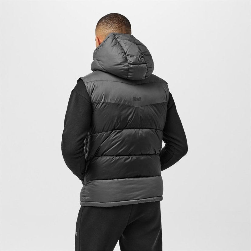 Everlast Men's Tech Heavyweight Quilted Full Zip Gilet Black