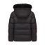 SoulCal Kids' Double Zip Detachable Faux Fur Hood Fleece Lined Short Puffer Jacket Charcoal