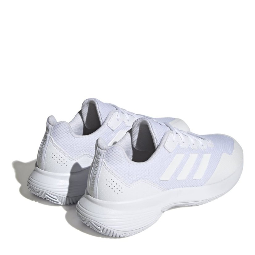 adidas Men's Gamecourt Tennis Shoes White/Mtte Slvr