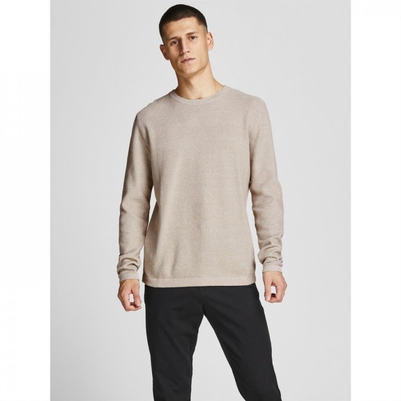 Jack and Jones Gustav Crew Neck Sweatshirt Mens Crockery