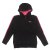 Lonsdale 2 Stripe Ladies Quilted Zip Hoody Black/Fluo Pink