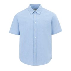 Firetrap Short Sleeve Oxford Shirt Mens Sky Blue