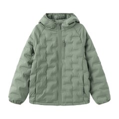 Karrimor Kids' Heat-Sealed Windproof Hooded Full Zip Insulated Puffer Jacket Khaki