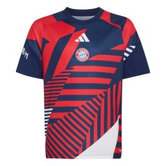 adidas Bayern Munich Pre Match Shirt 2026/27 Juniors Navy/Red
