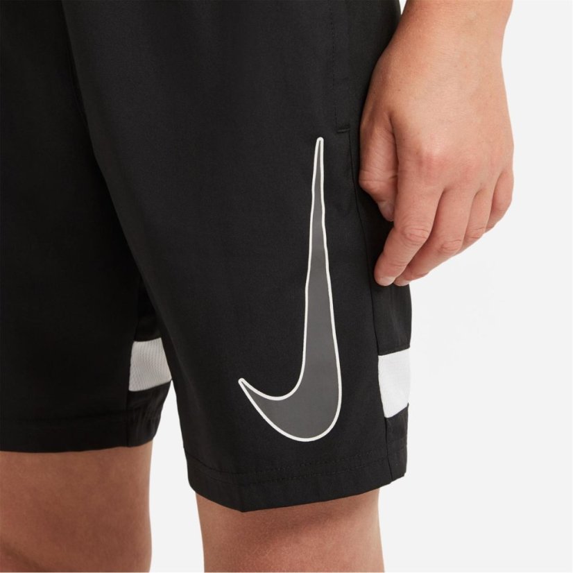 Nike Dri-FIT Academy Big Kids' Graphic Soccer Shorts Black/White