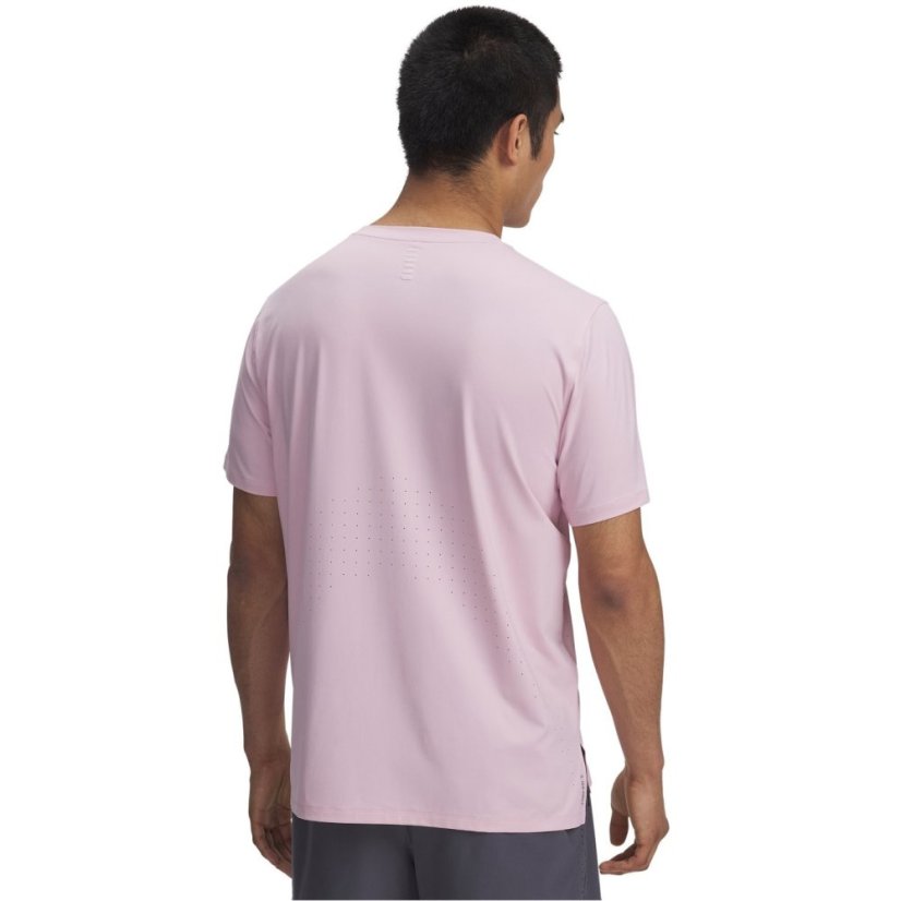Under Armour Men's Launch Elite Short-Sleeve Performance Top Pink