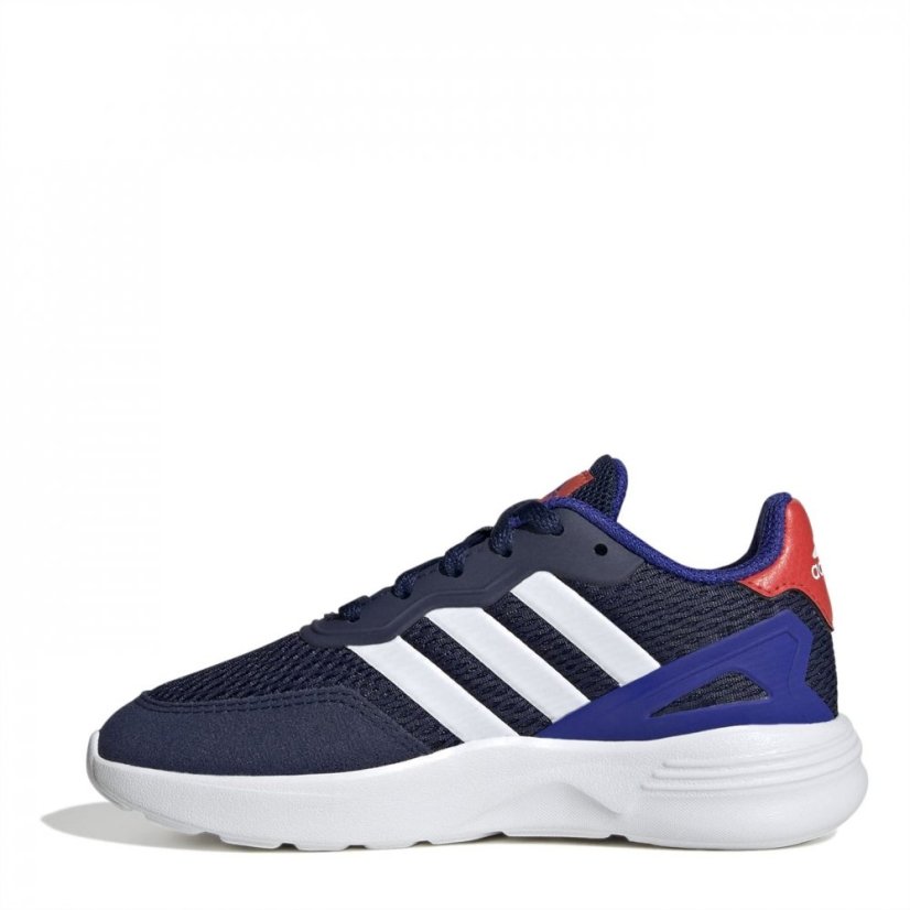 adidas Nebzed Kids Trainers DBl/Wh/LcdBle