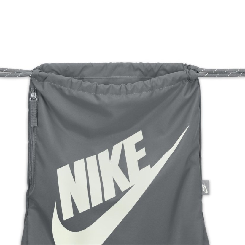 Nike Heritage Drawstring Bag (13L) Grey/White