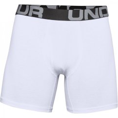 Under Armour Charged Cotton 6inch 3 Pack White/Grey