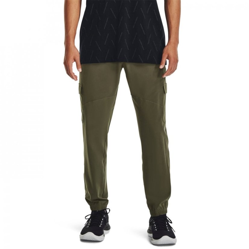 Under Armour Stretch Woven Cargo Pants Men's Marine Grn/Blk