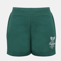 Slazenger Women's Fleece Jogger Shorts Green