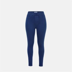 Firetrap Women's Jegging Cotton Mid Rise Full Length Leggings Denim Blue
