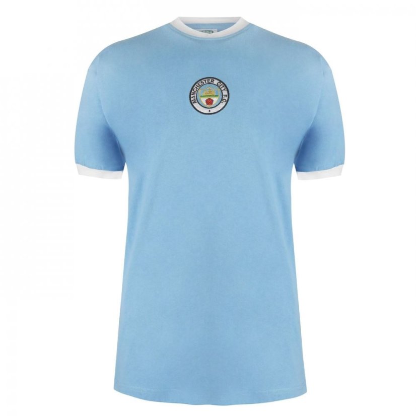 Score Draw Manchester City 1972 Home Shirt Mens Sky