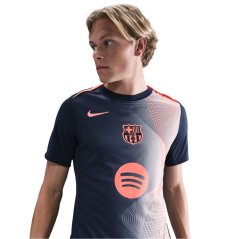 Nike Barcelona Third Pre Match Shirt 2025 2026 Mens Blue/Orange