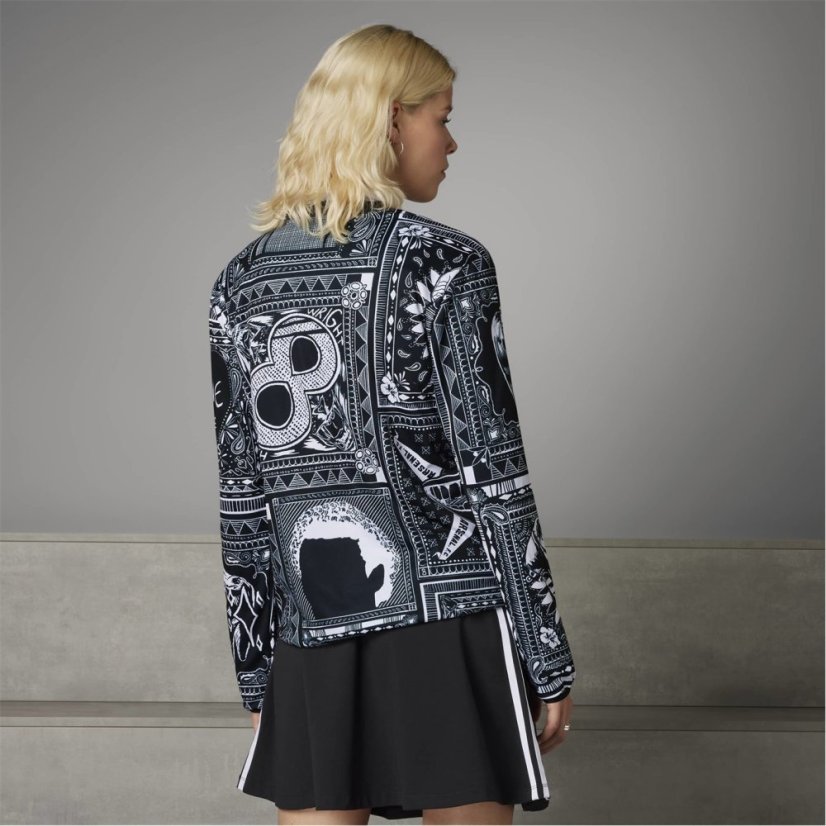 adidas Womens adidas Arsenal Ian Wright Pre-Match Top Black