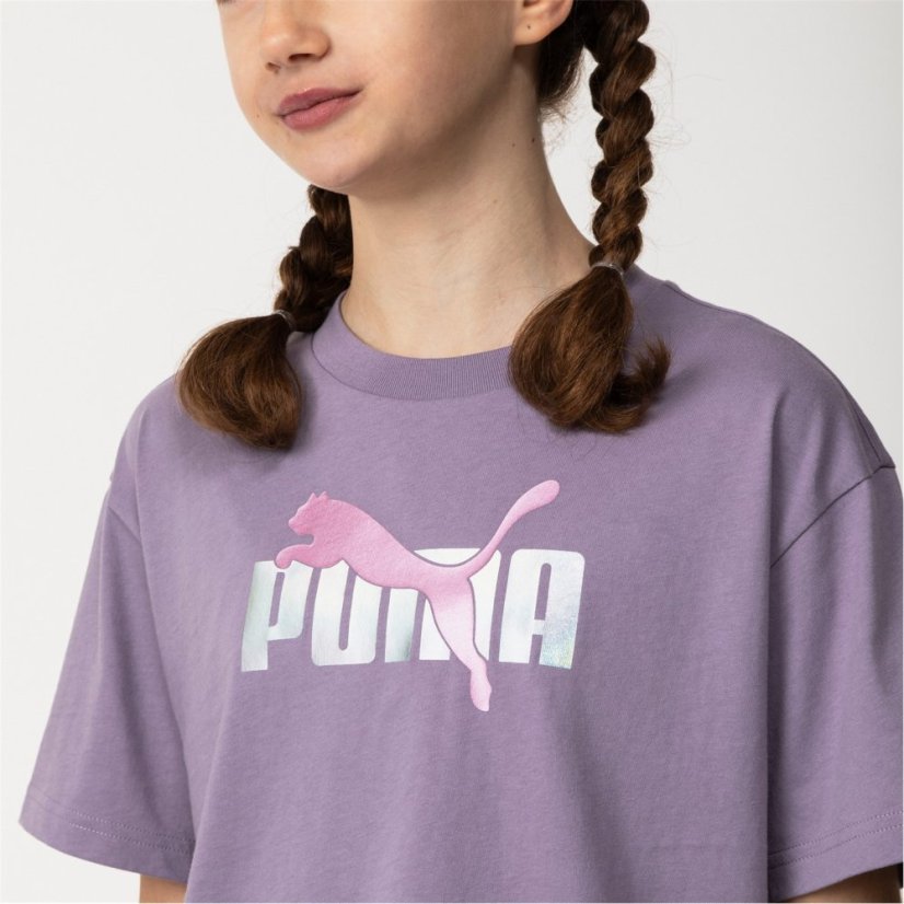 Puma Kids' Essentials Regular Fit T-Shirt Pale Plum