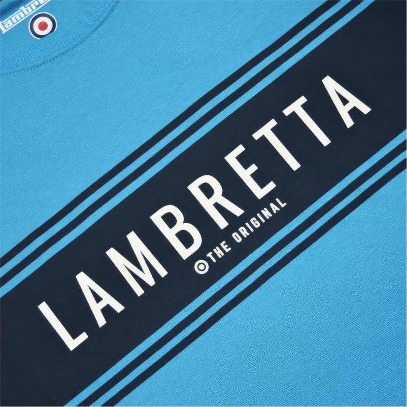 Lambretta Panel Tee Blue Moon/Navy