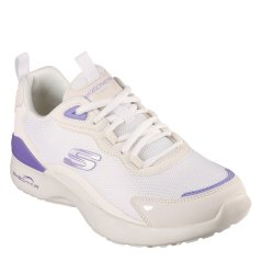 Skechers Women's Casual Low-Top Trainers Natural/Purple