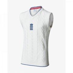 Castore England Cricket Knit Sleeveless Sweater White