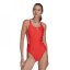 adidas Classic 3-Stripes Swimsuit Womens Bright Red/Wht