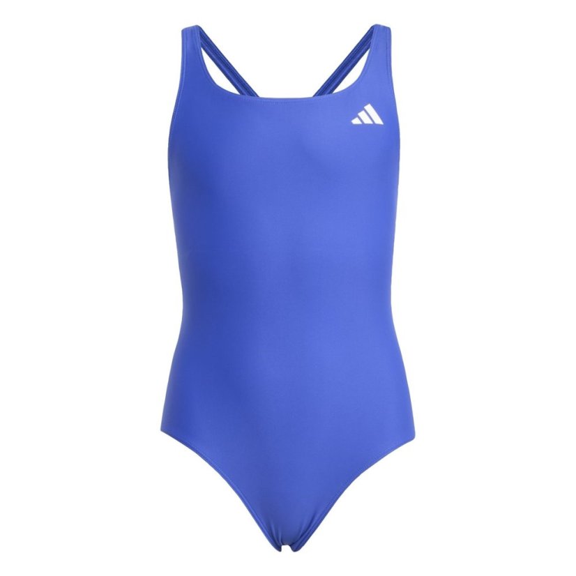 adidas Solid Small Logo Swimsuit Lucid Blue