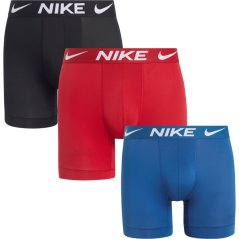 Nike 3 Pack Dri-FIT Boxer Shorts Mens Gym Red/Blue