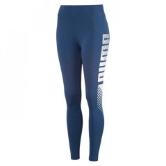 Puma Logo Leggings Ladies Dark Denim