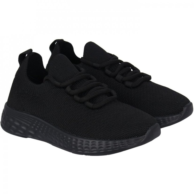 Fabric Santo Childrens Trainers Black/Black