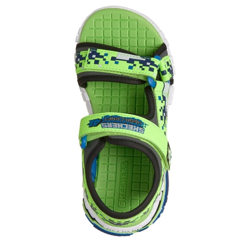 Skechers Mega-Splash 4k Sports Sandals Boys Lime/Blue