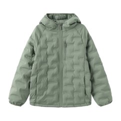 Karrimor Kids' Heat-Sealed Windproof Hooded Full Zip Insulated Puffer Jacket Khaki