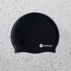 Slazenger Junior Silicone Swim Cap Black