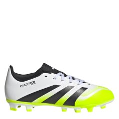adidas Predator 4 Juniors Firm Ground Football Boots White/Blk/Lemon