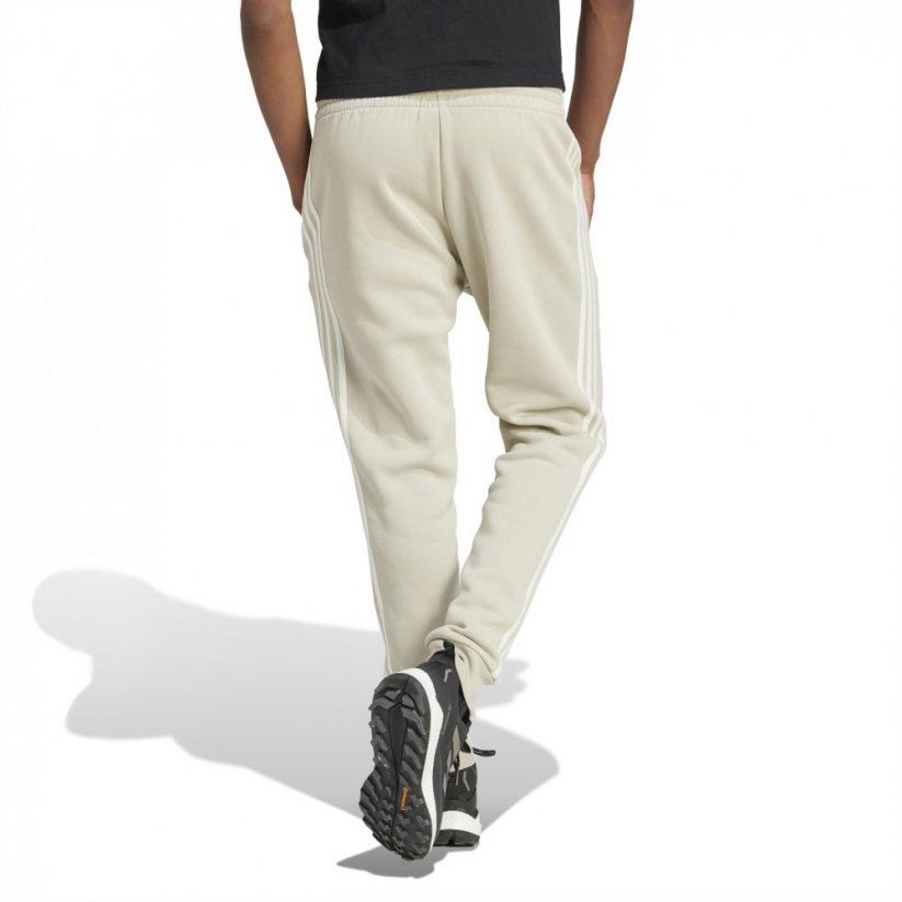 adidas Essentials Fleece 3-Stripes Tapered Cuff Joggers Mens Putty Grey