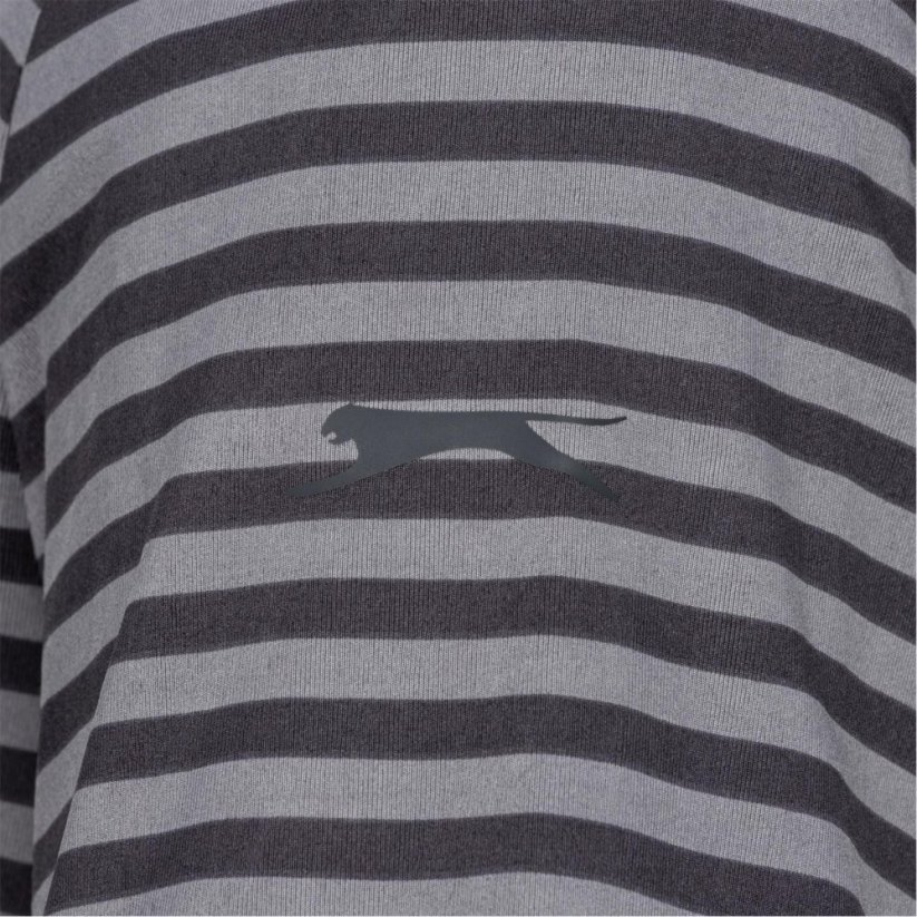 Slazenger Stripe pánske polo tričko Black