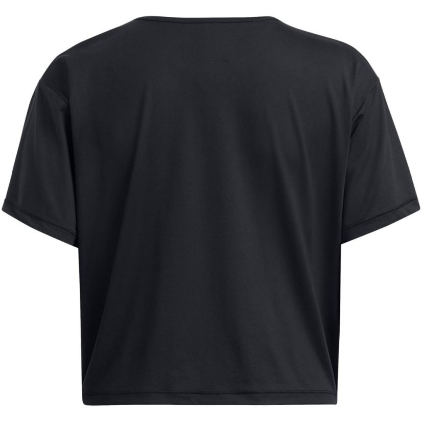 Under Armour Women's Motion Short-Sleeve Performance Gym Top Black/White