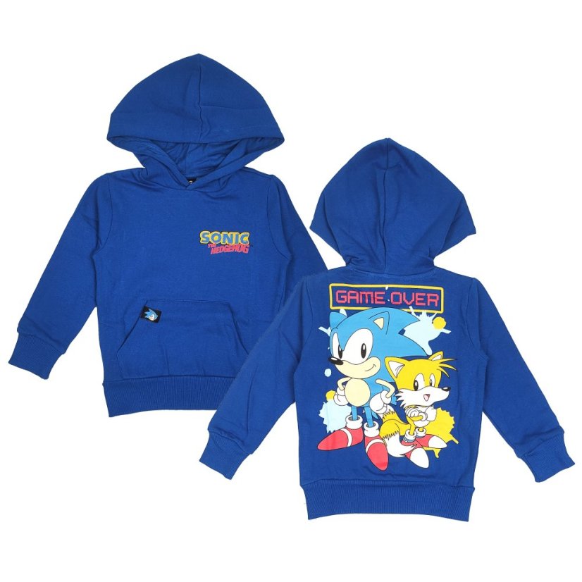 Dětská mikina Ježek Sonic - Game Over - Blue