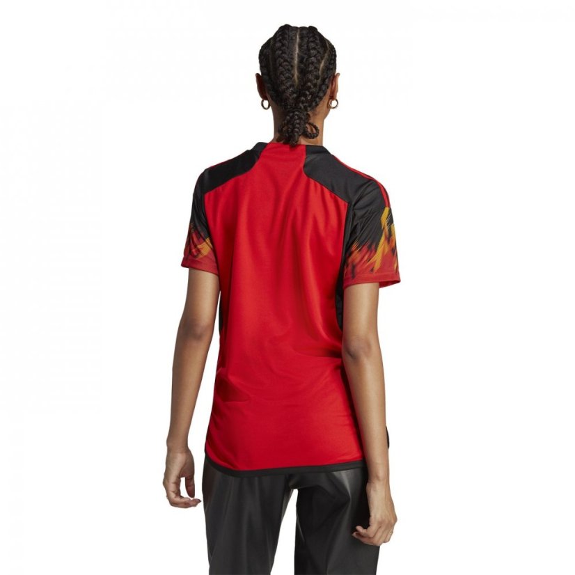 adidas Belgium Home Shirt 2022 Womens Red/Black