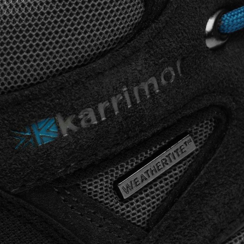 Karrimor Mount Mid Junior Waterproof Walking Shoes Grey/Teal